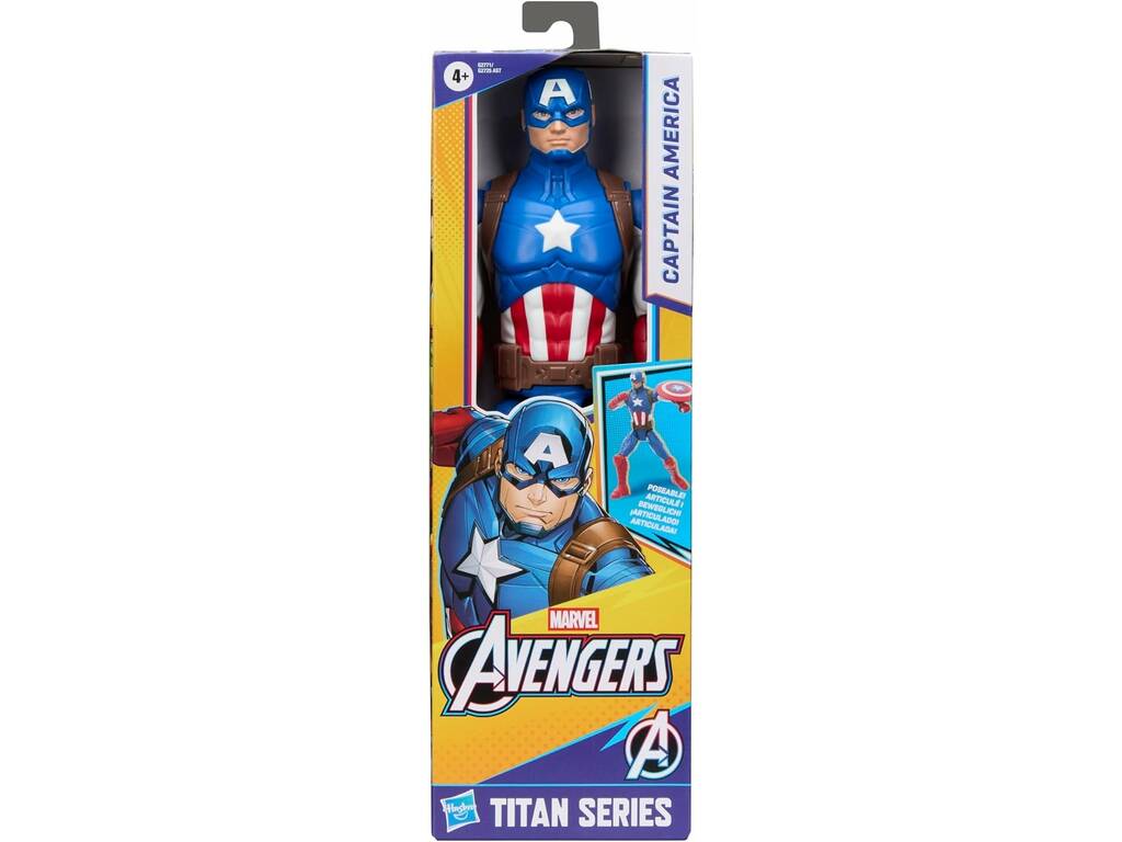 Marvel Vengadores Figura Articulada Titan Series Capitán América de 29 cm