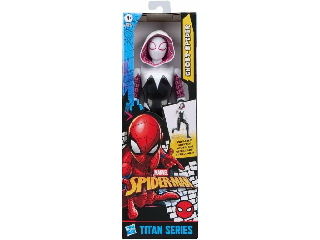Figurine articulée Marvel Spider-Man Titan Series Ghost Spider de 29 cm