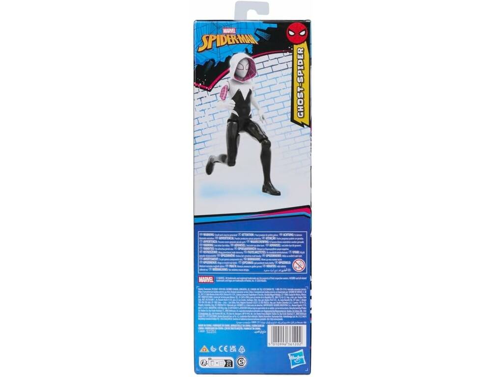 Figurine articulée Marvel Spider-Man Titan Series Ghost Spider de 29 cm