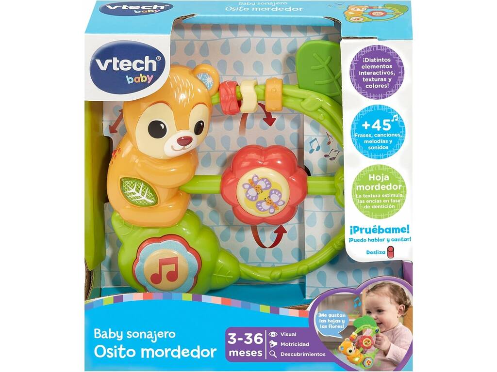 Baby Sonajero Osito Mordedor con Luz y Sonidos