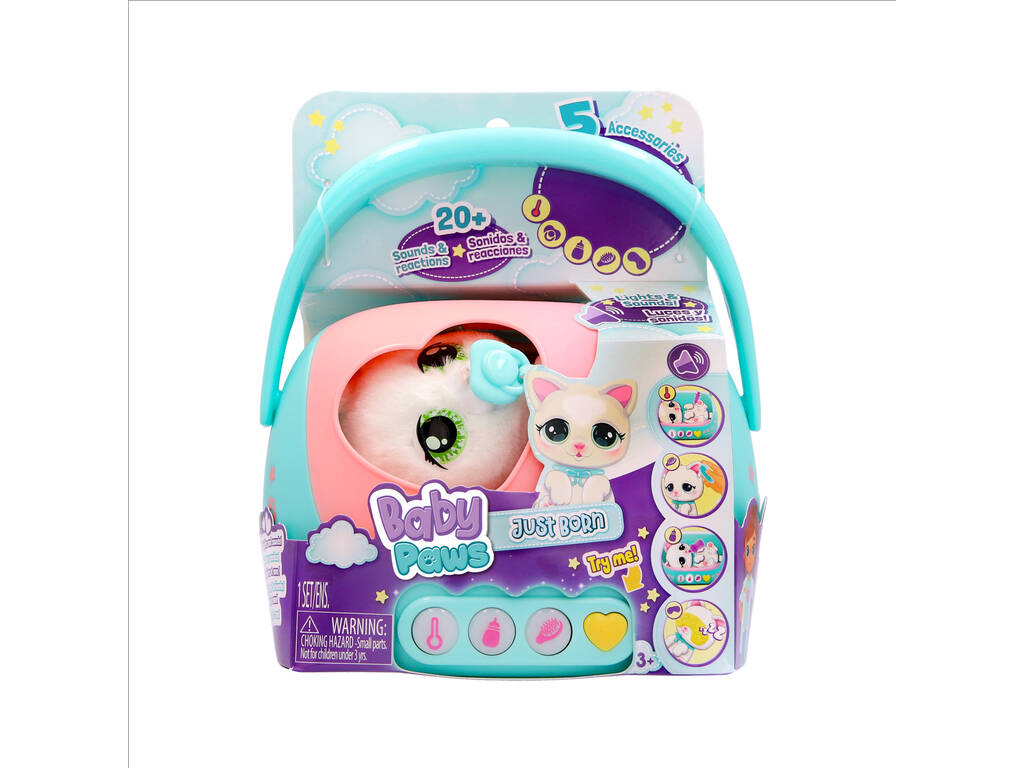 Baby Paws Just Born Mascota Interactiva Gato con Incubadora