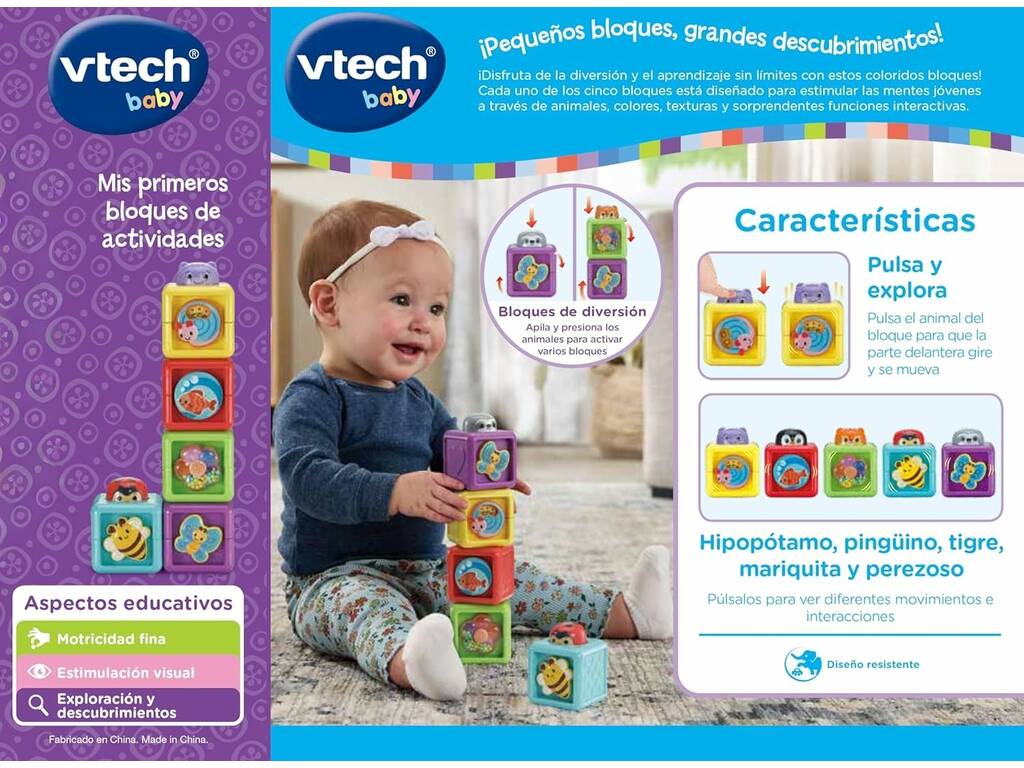 Mes premiers blocs d'activités 5 pièces avec des animaux