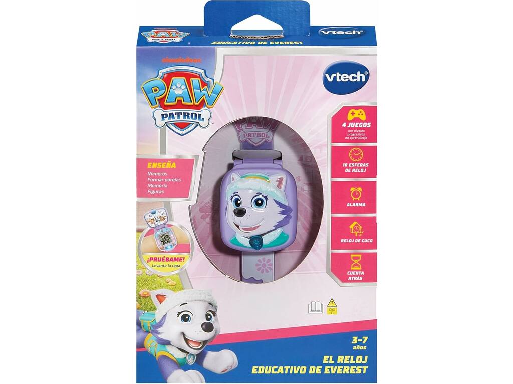 Reloj Educativo Patrulla Canina Everest con Luz y Sonidos
