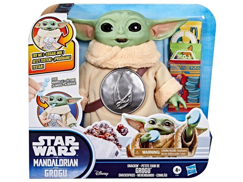 Star Wars The Mandalorian And Grogu Muñeco Grogu Merendando de 17 cm