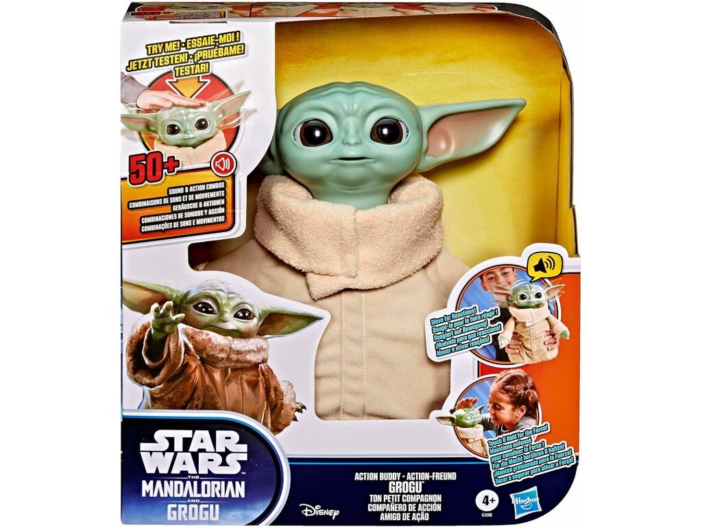 Star Wars The Mandalorian And Grogu Muñeco Interactivo Grogu Compañero de Acción de 26 cm