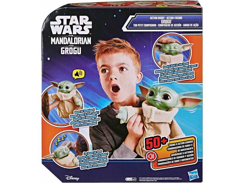 Star Wars The Mandalorian And Grogu Muñeco Interactivo Grogu Compañero de Acción de 26 cm