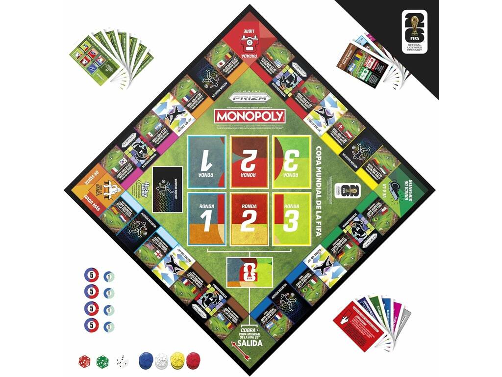 Monopoly Panini Prizm Juego Copa Mundial de la FIFA
