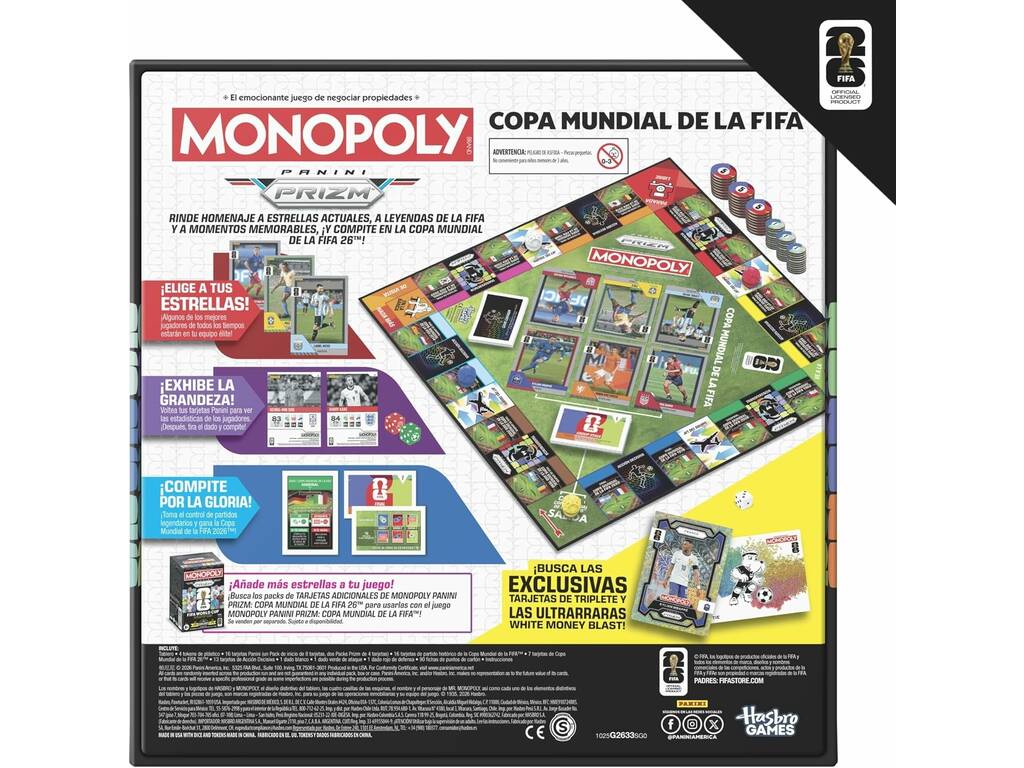 Monopoly Panini Prizm Juego Copa Mundial de la FIFA