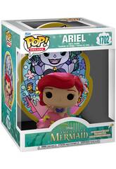 Funko Pop Deluxe Die kleine Meerjungfrau Figur Ariel mit Buntglasfenster