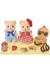 Pack Frères et sœurs Biscuit Bear de Sylvanian Families Pique-nique