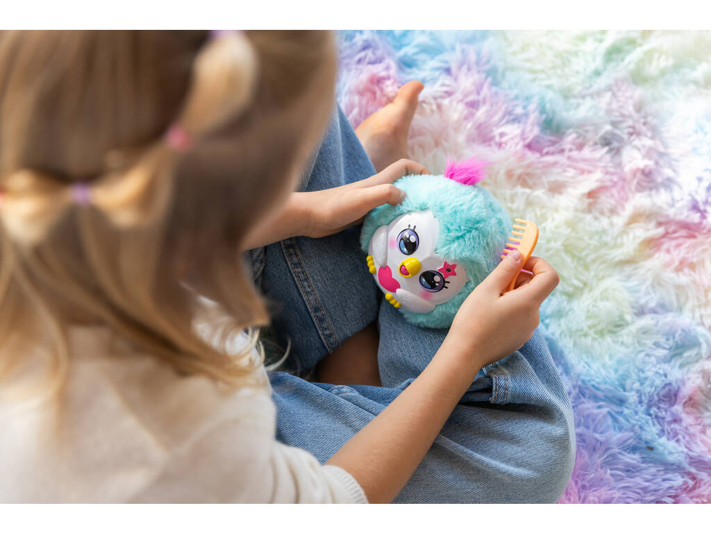 Funtasy Family Kiss Meez Mascota Búho Azul con Sonidos