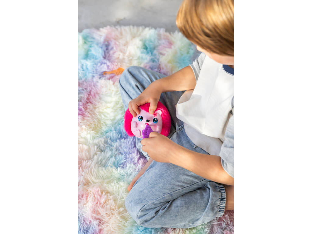 Funtasy Family Kiss Meez Mascota Erizo Rosa con Sonidos