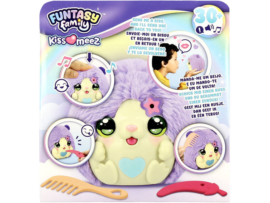 Funtasy Family Kiss Meez Mascota Hasmter Morado con Sonidos