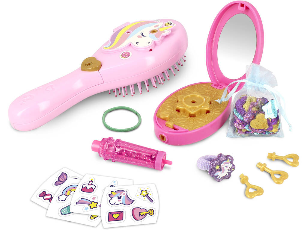 Funlockets Cepillo de Pelo Secreto con Aplicador de Brillos