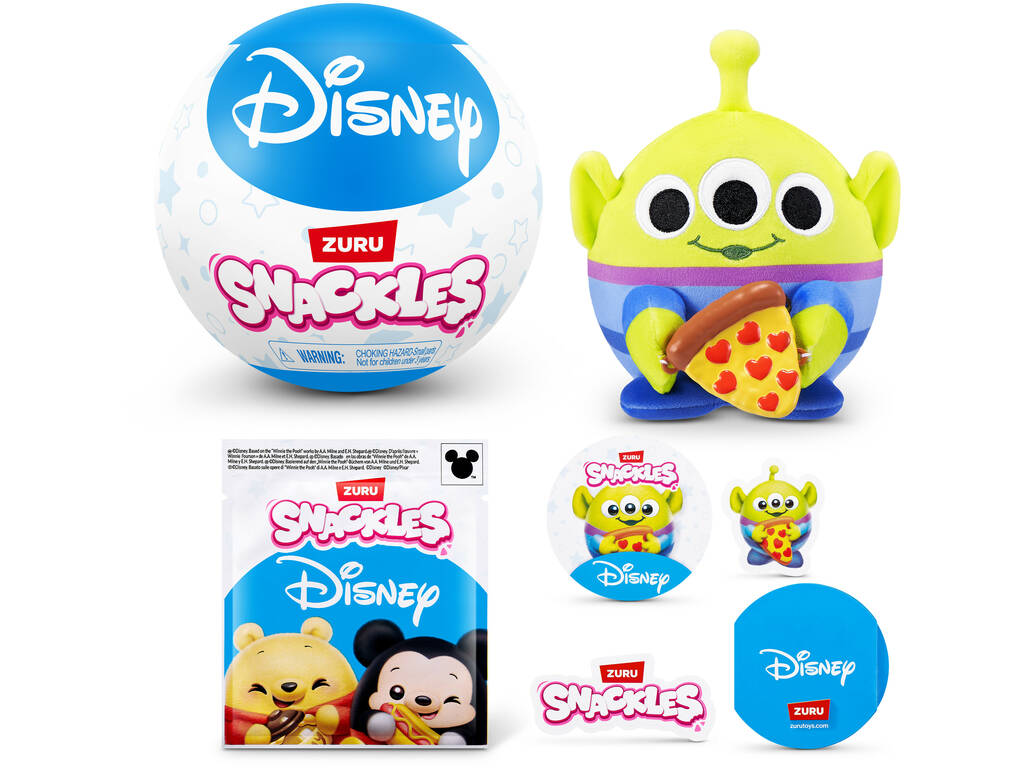 Zuru Snackles Disney Boule avec Peluche Surprise Série 1 