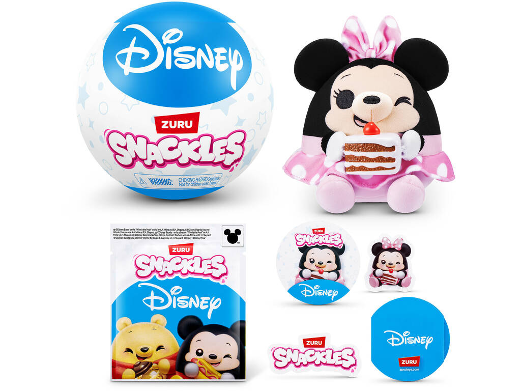 Zuru Snackles Disney Boule avec Peluche Surprise Série 1 