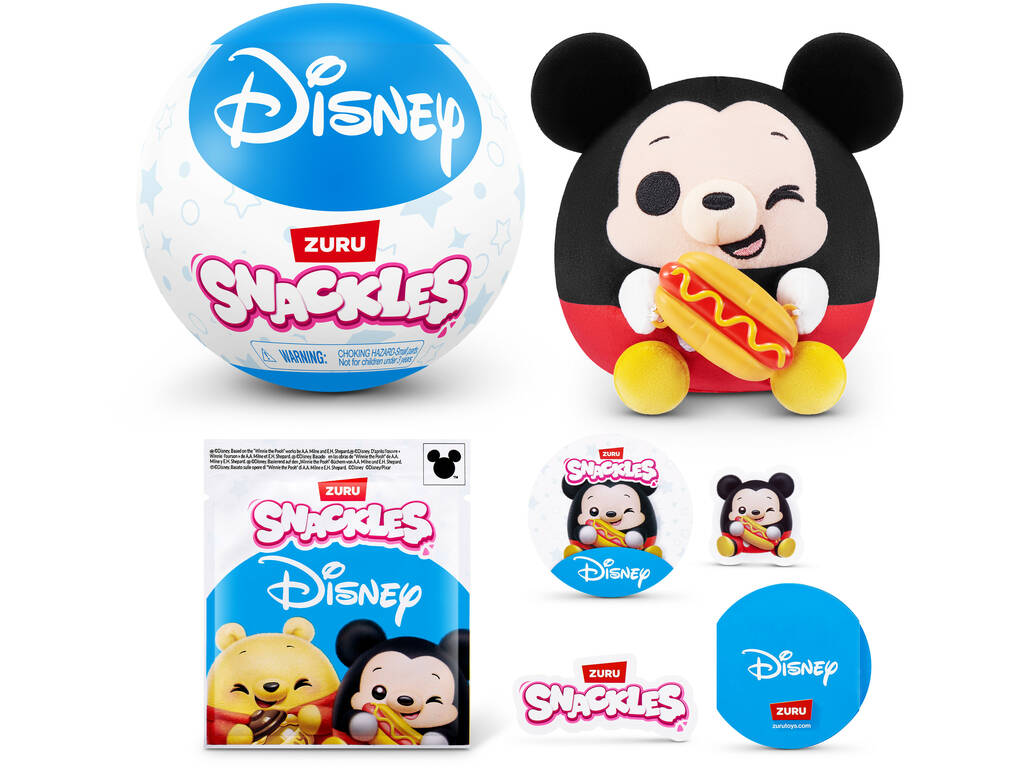Zuru Snackles Disney Boule avec Peluche Surprise Série 1 