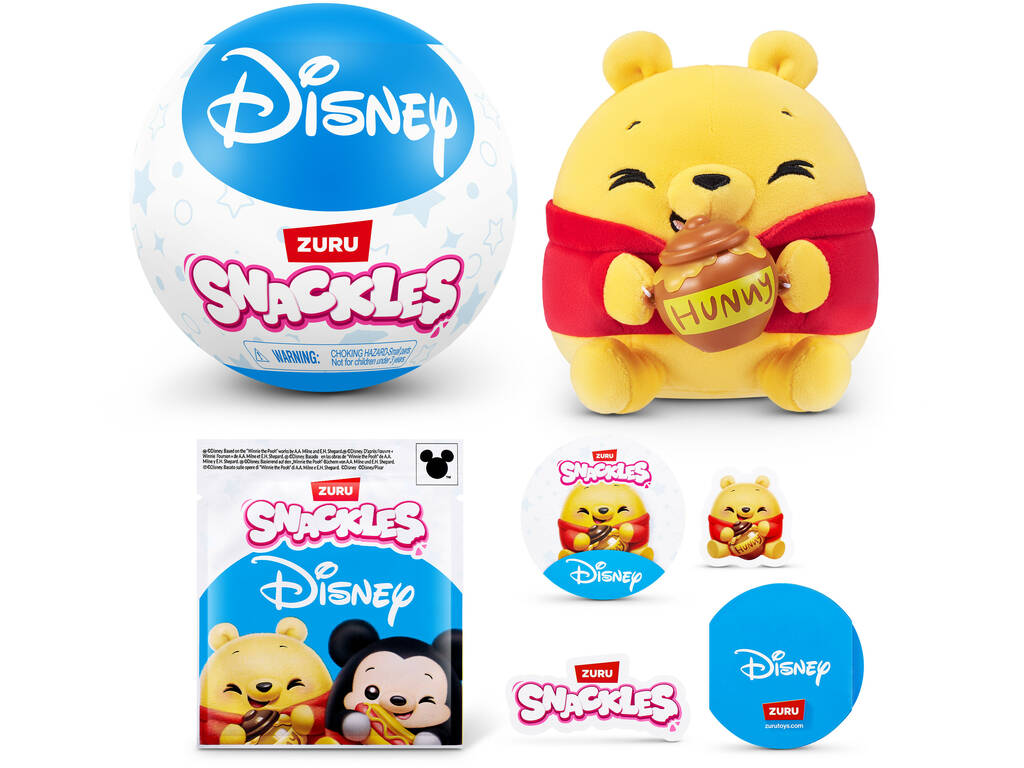 Zuru Snackles Disney Boule avec Peluche Surprise Série 1 