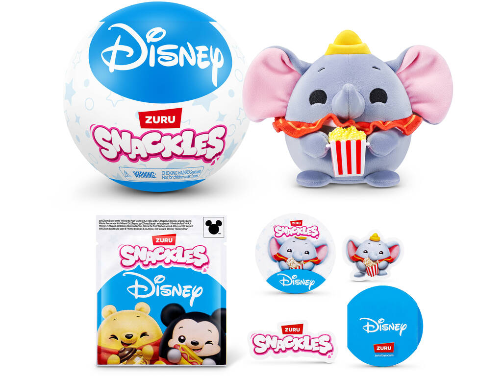 Zuru Snackles Disney Boule avec Peluche Surprise Série 1 