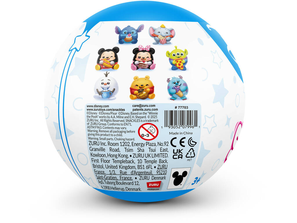 Zuru Snackles Disney Boule avec Peluche Surprise Série 1 