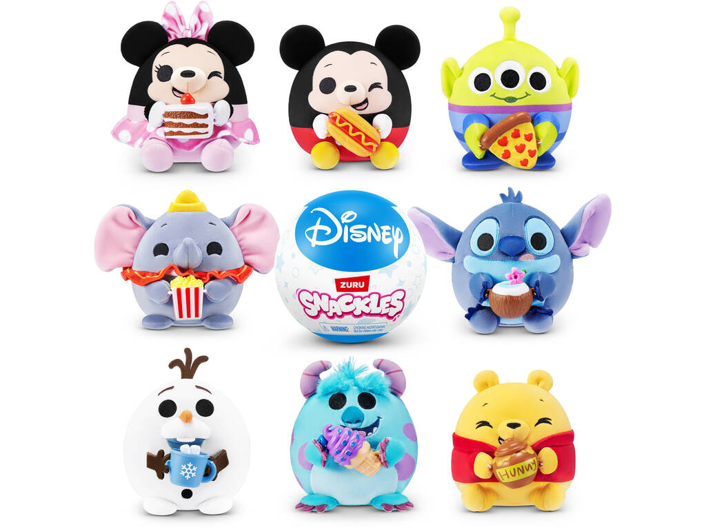 Zuru Snackles Disney Boule avec Peluche Surprise Série 1 