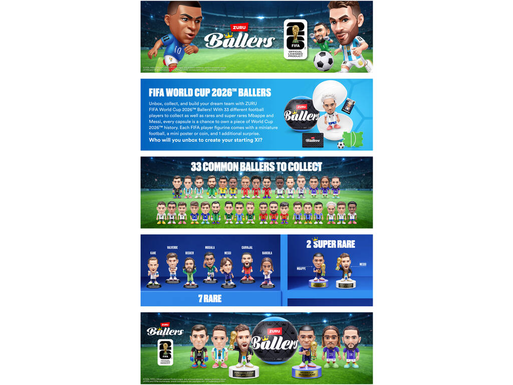 Zuru Ballers FIFA World Cup 26 Bola con Figura Sorpresa Serie 1