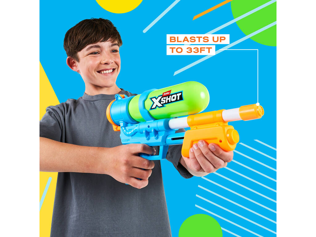 Zuru X-Shot Lanzador de Agua Fast-Fill 80’s Super Splash