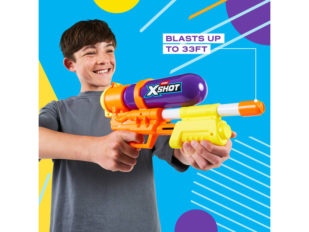 Zuru X-Shot Lanzador de Agua Fast-Fill 80’s Super Splash