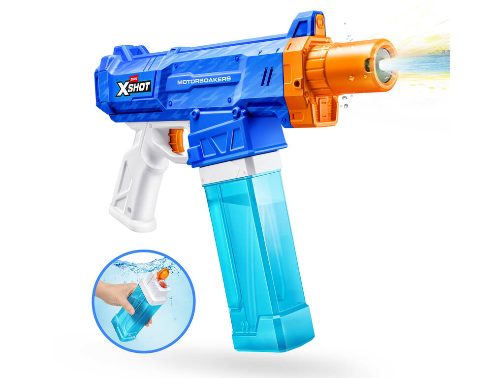 Zuru X-Shot Lanzador de Agua Motirizado Turbo Stream con Luz LED