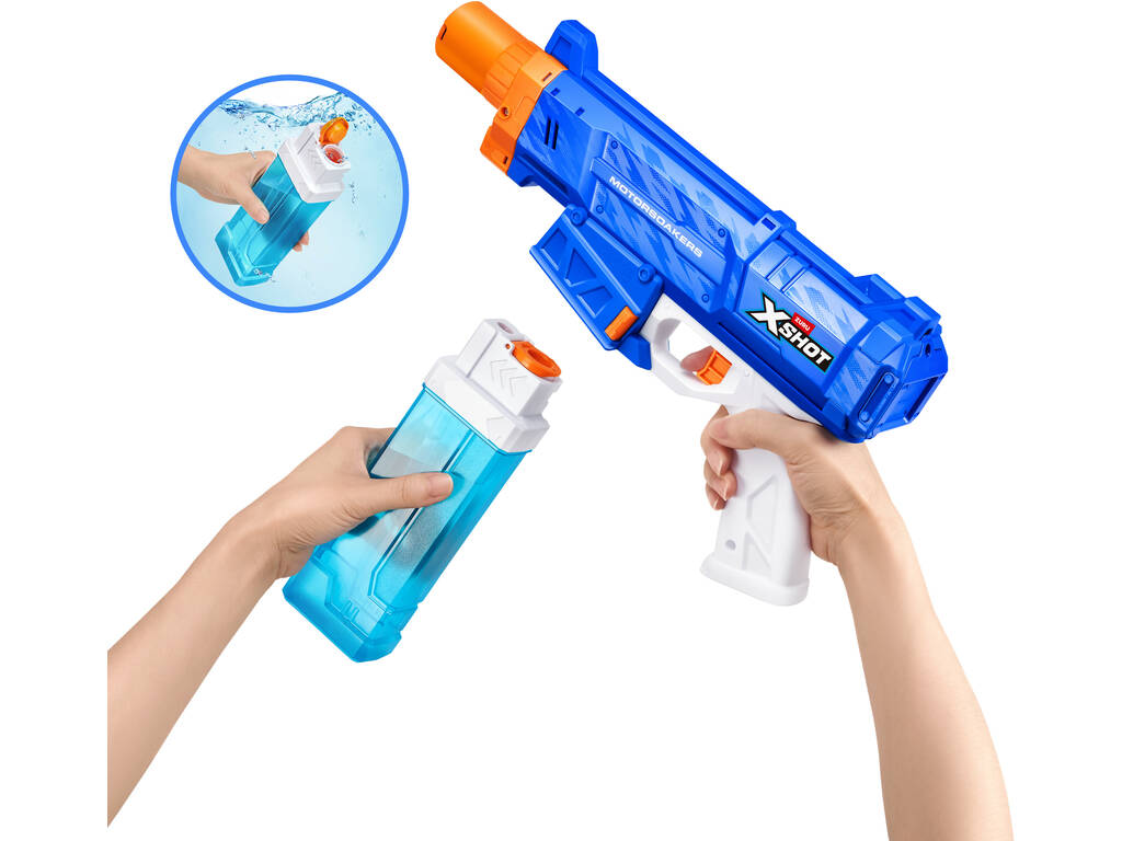 Zuru X-Shot Lanzador de Agua Motirizado Turbo Stream con Luz LED