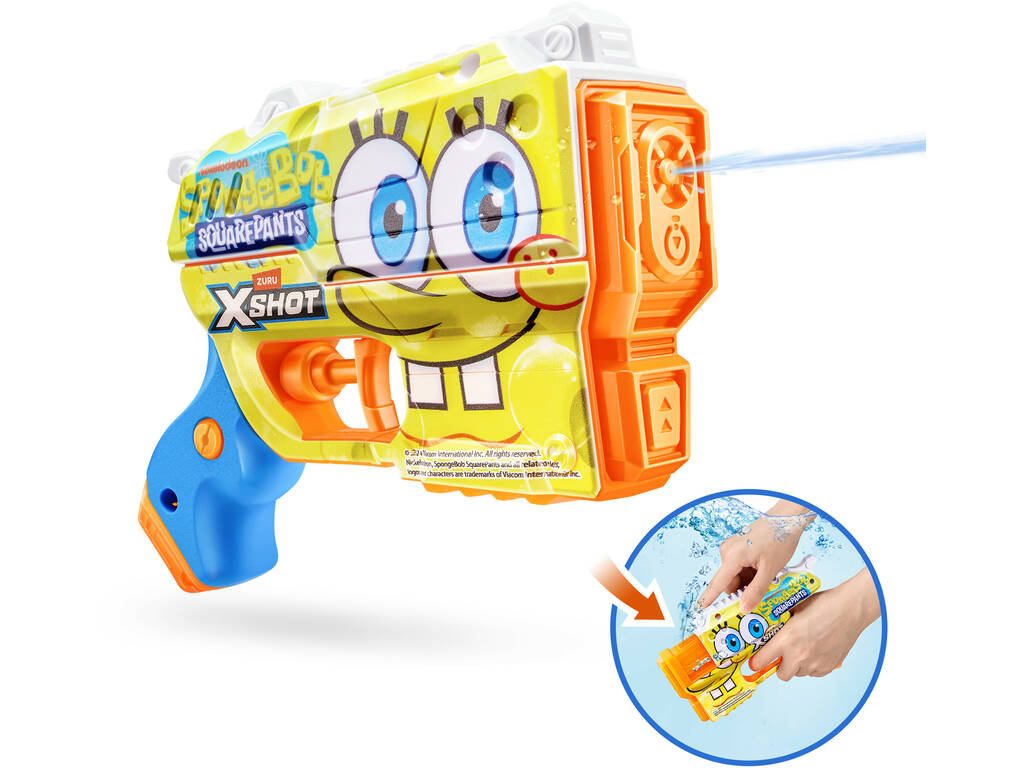Zuru X-Shot Jr. Bob Esponja Lanzador de Agua Skins