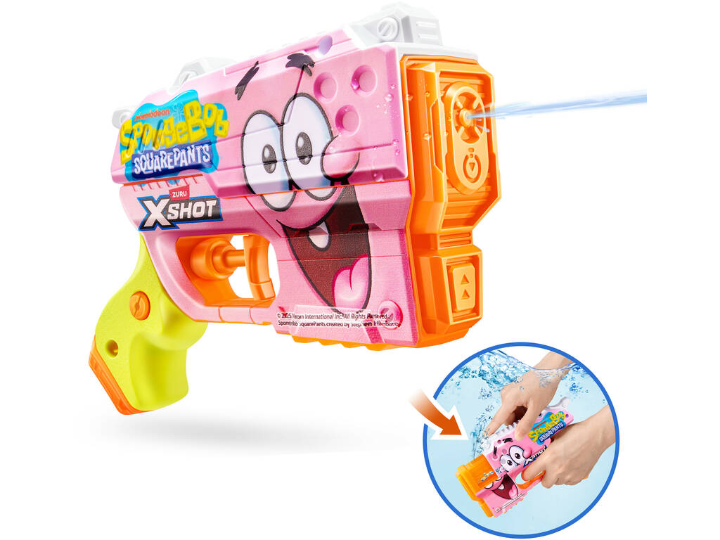Zuru X-Shot Jr. Bob Esponja Lanzador de Agua Skins