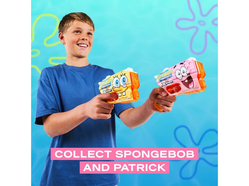 Zuru X-Shot Jr. Bob Esponja Lanzador de Agua Skins