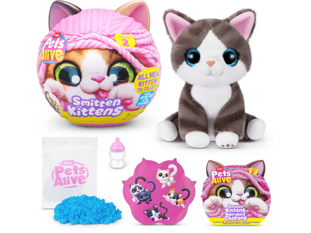 Zuru Pets Alive Smitten Kittens Peluche Sorpresa con Sonidos Serie 2
