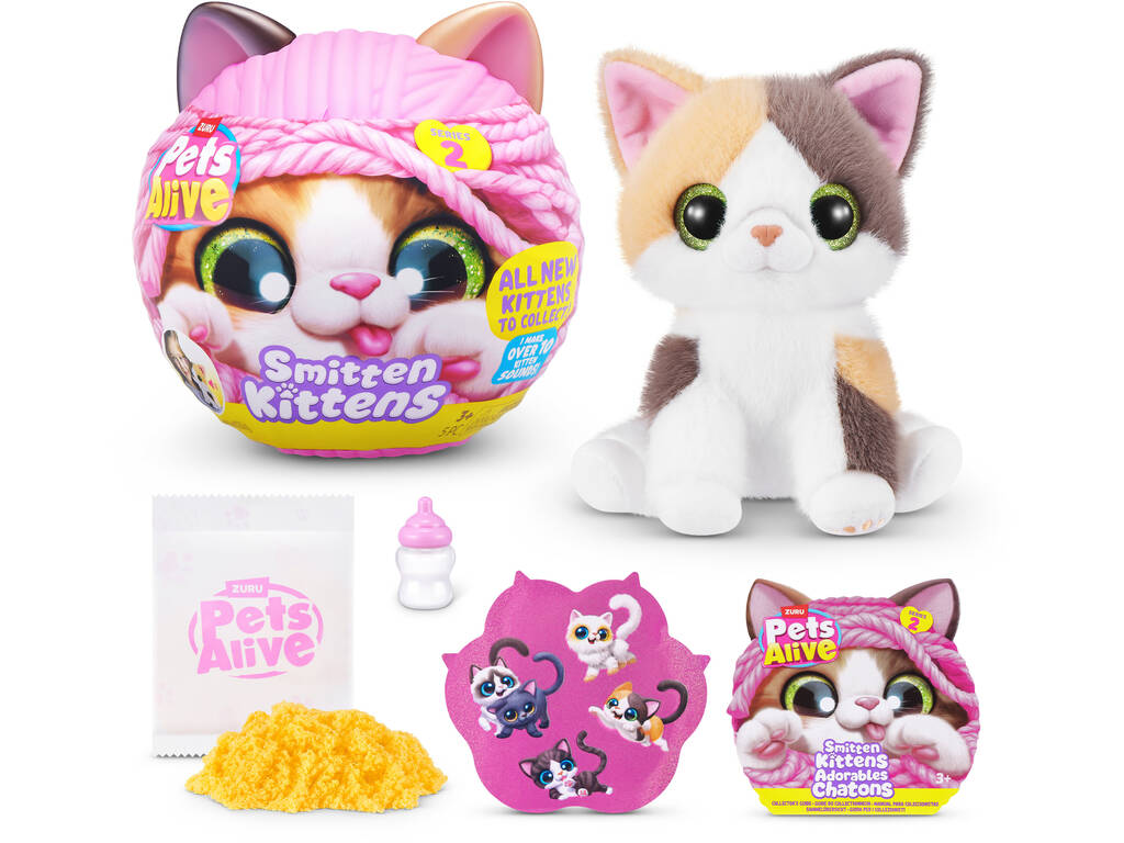 Zuru Pets Alive Smitten Kittens Peluche Sorpresa con Sonidos Serie 2