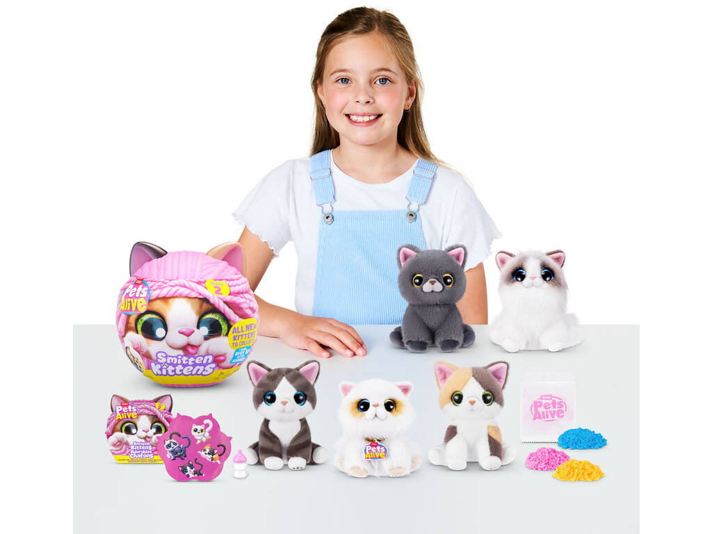 Zuru Pets Alive Smitten Kittens Peluche Sorpresa con Sonidos Serie 2