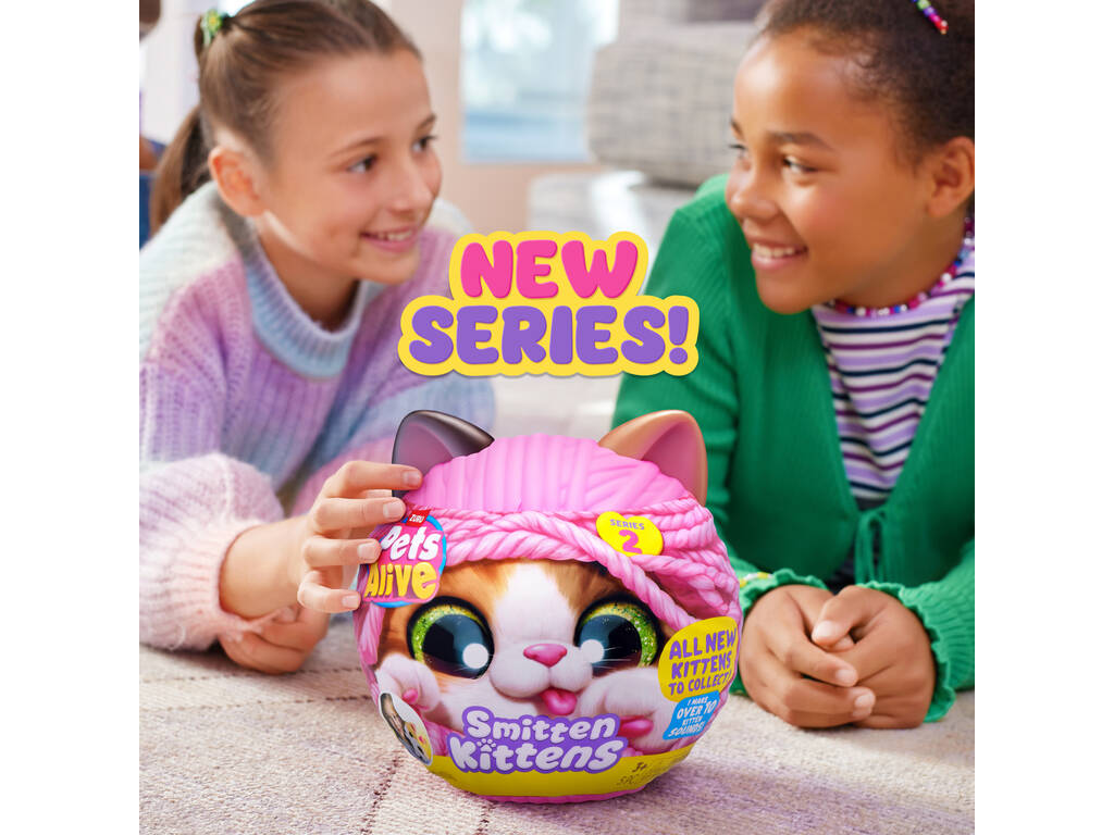 Zuru Pets Alive Smitten Kittens Peluche Sorpresa con Sonidos Serie 2
