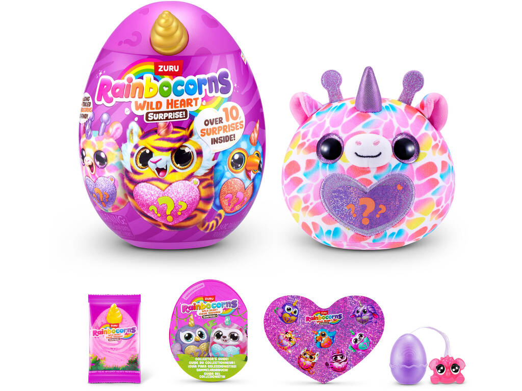 Zuru Rainbocorns Wild Heart Coeur Sauvage Huevo con Peluche Sorpresa y Accesorios