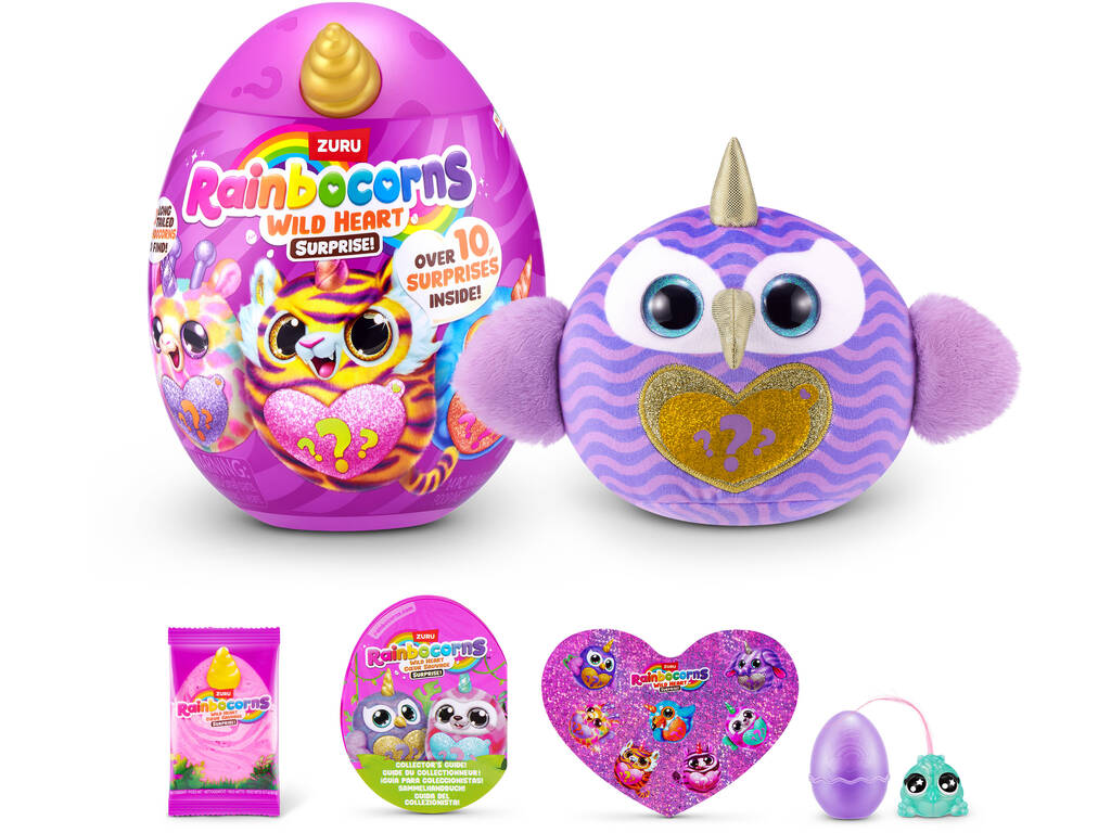 Zuru Rainbocorns Wild Heart Coeur Sauvage Huevo con Peluche Sorpresa y Accesorios