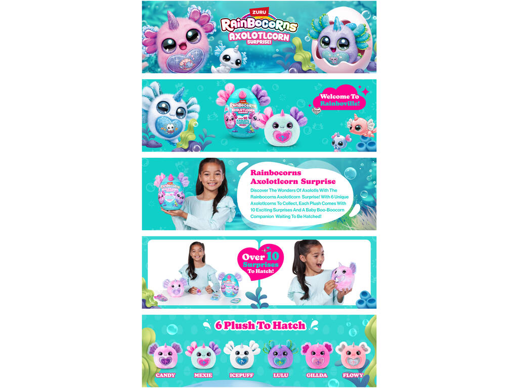Zuru Rainbocorns Axolotlcorn Surprise Huevo con Peluche Sorpresa y Accesorios