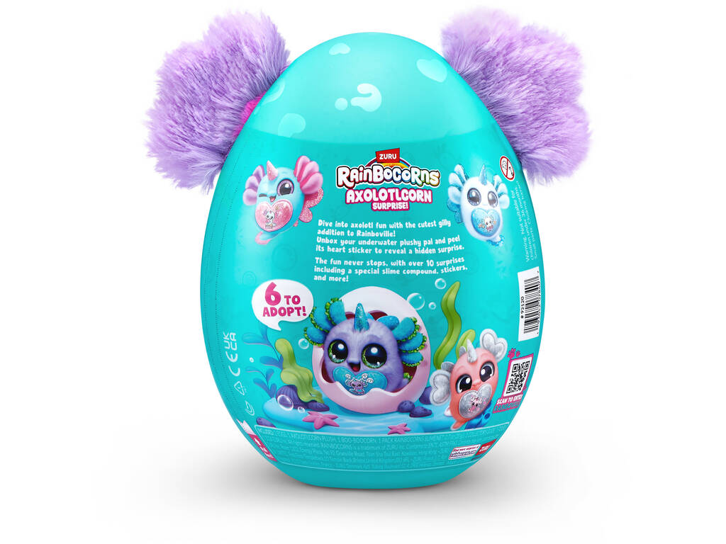 Zuru Rainbocorns Axolotlcorn Surprise Huevo con Peluche Sorpresa y Accesorios