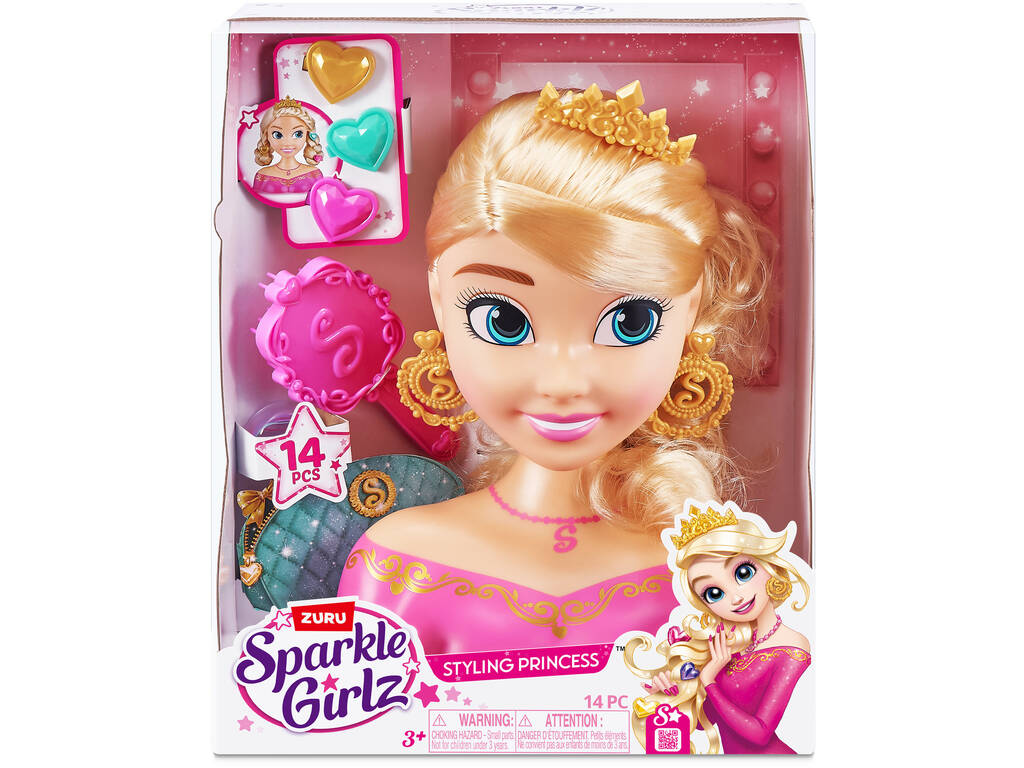 Zuru Sparkle Girlz Busto Styling Princess con Accesorios