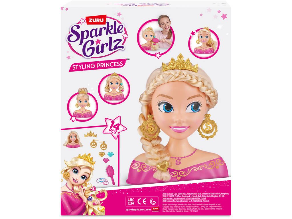 Zuru Sparkle Girlz Busto Styling Princess con Accesorios