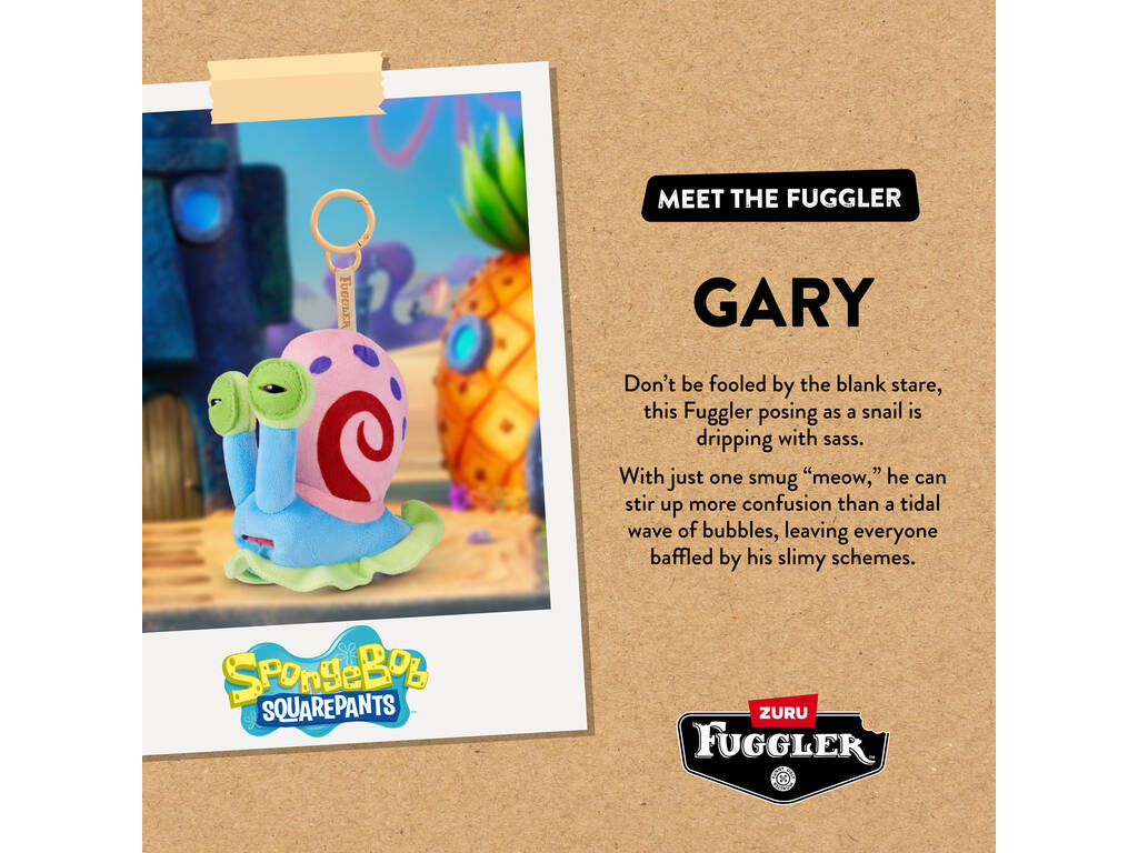 Zuru Fuggler Bob Esponja Llavero de Peluche Personaje de 12 cm