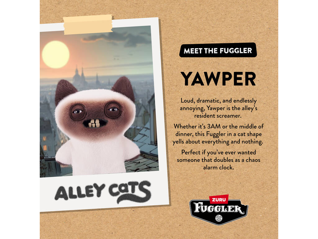 Zuru Fuggler Alley Cats Peluche de 22 cm