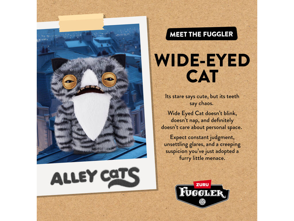 Zuru Fuggler Alley Cats Peluche de 22 cm