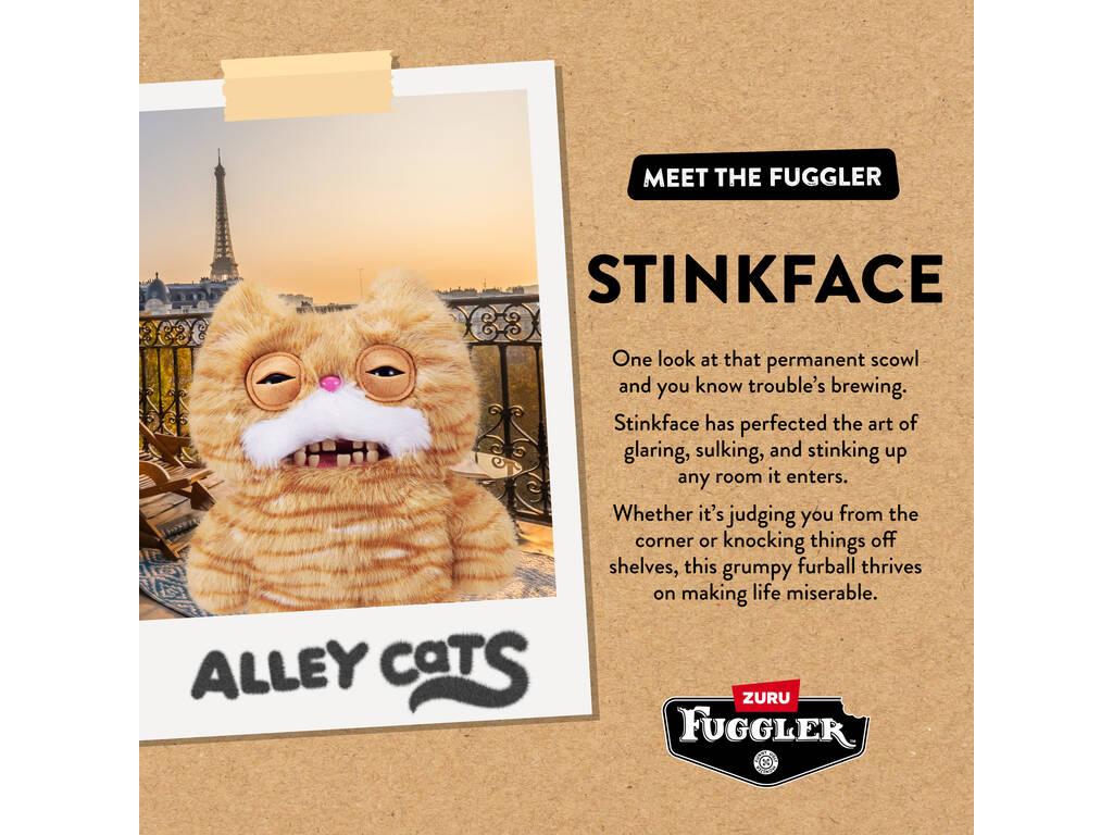 Zuru Fuggler Alley Cats Peluche de 22 cm