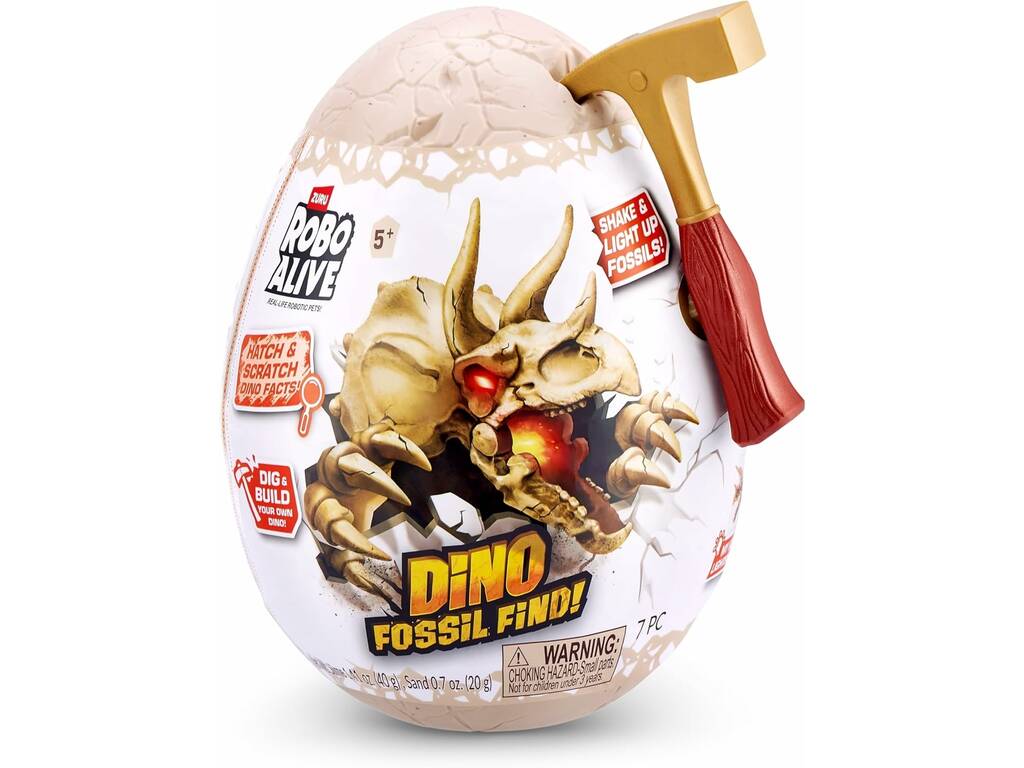 Zuru Robo Alive Huevo Sorpresa Dino Fossil Find con Figura y Accesorios