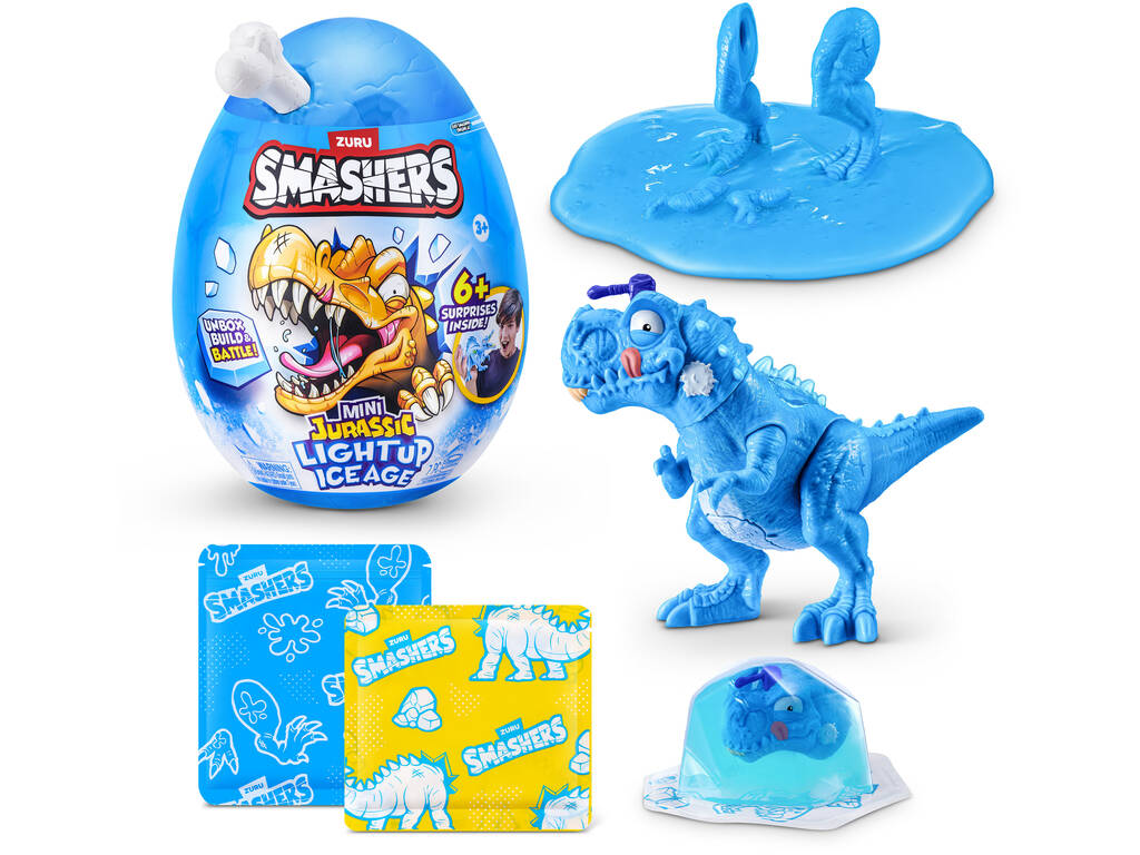 Zuru Smashers Mini Jurassic Light Up Ice Age Huevo Sorpresa