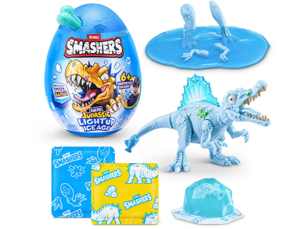 Zuru Smashers Mini Jurassic Light Up Ice Age Huevo Sorpresa